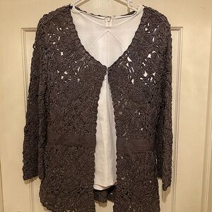 Women’s Charcoal Grey Lace Jacket